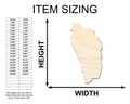 Unfinished Wood Dominica Country Shape - Caribbean Craft - up to 46
