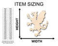 Unfinished Wood Dragon Shape - Craft - up to 46