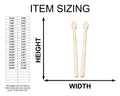 Unfinished Wood Drum Sticks Shape - Craft - up to 46