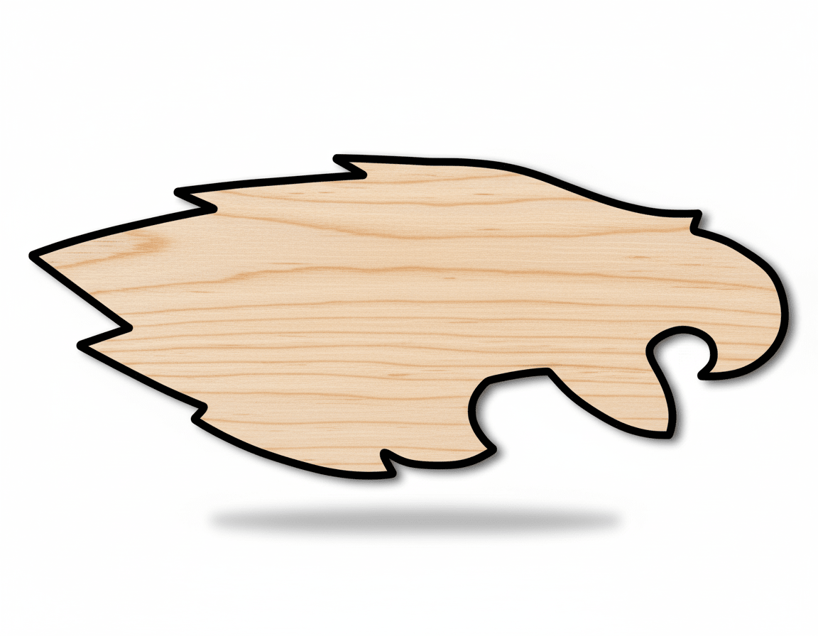 Unfinished Wood Eagle Mascot Shape | DIY Craft Cutout | up to 46" DIY