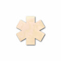 Unfinished Wood EMS Medical Life Star Badge Silhouette - Craft- up to 46
