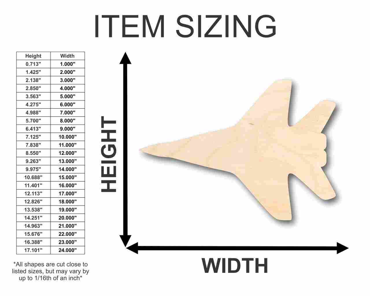 Wood Fighter Jet – Unfinished Wood Crafts | Baltic Birch Plywood Planes