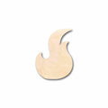 Unfinished Wood Fire Element Silhouette - Craft- up to 46