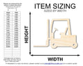 Unfinished Wood Fork Lift Shape | DIY Craft Cutout | up to 46