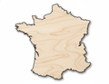 Unfinished Wood France Country Shape - European Craft - up to 46
