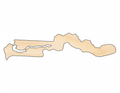 Unfinished Wood Gambia Country Shape - West African Craft - up to 46