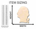 Unfinished Wood George Washington Shape - History - America - Craft - up to 46