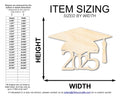 Unfinished Wood Grad Cap 2025 Shape | DIY Craft Cutout | up to 46