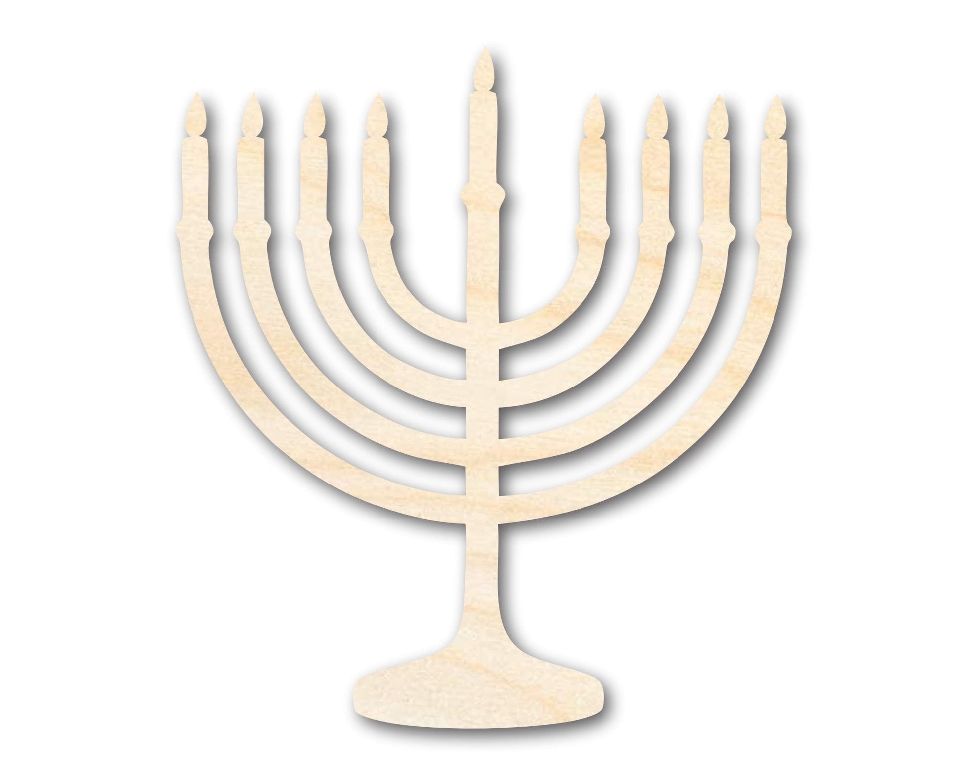 Wood Hanukkah Menorah Shape - Craft - up to 46"