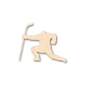 Unfinished Wood Hockey Player Shape - Craft - up to 46