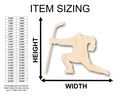 Unfinished Wood Hockey Player Shape - Craft - up to 46