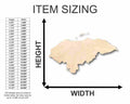Unfinished Wood Honduras Shape - Country - Craft - up to 46