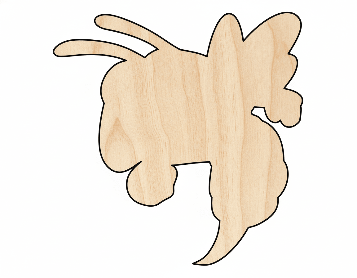 Unfinished Wood Hornet Mascot Shape | DIY Craft Cutout | up to 46" DIY