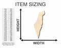 Unfinished Wood Israel Shape - Country - Craft - up to 46