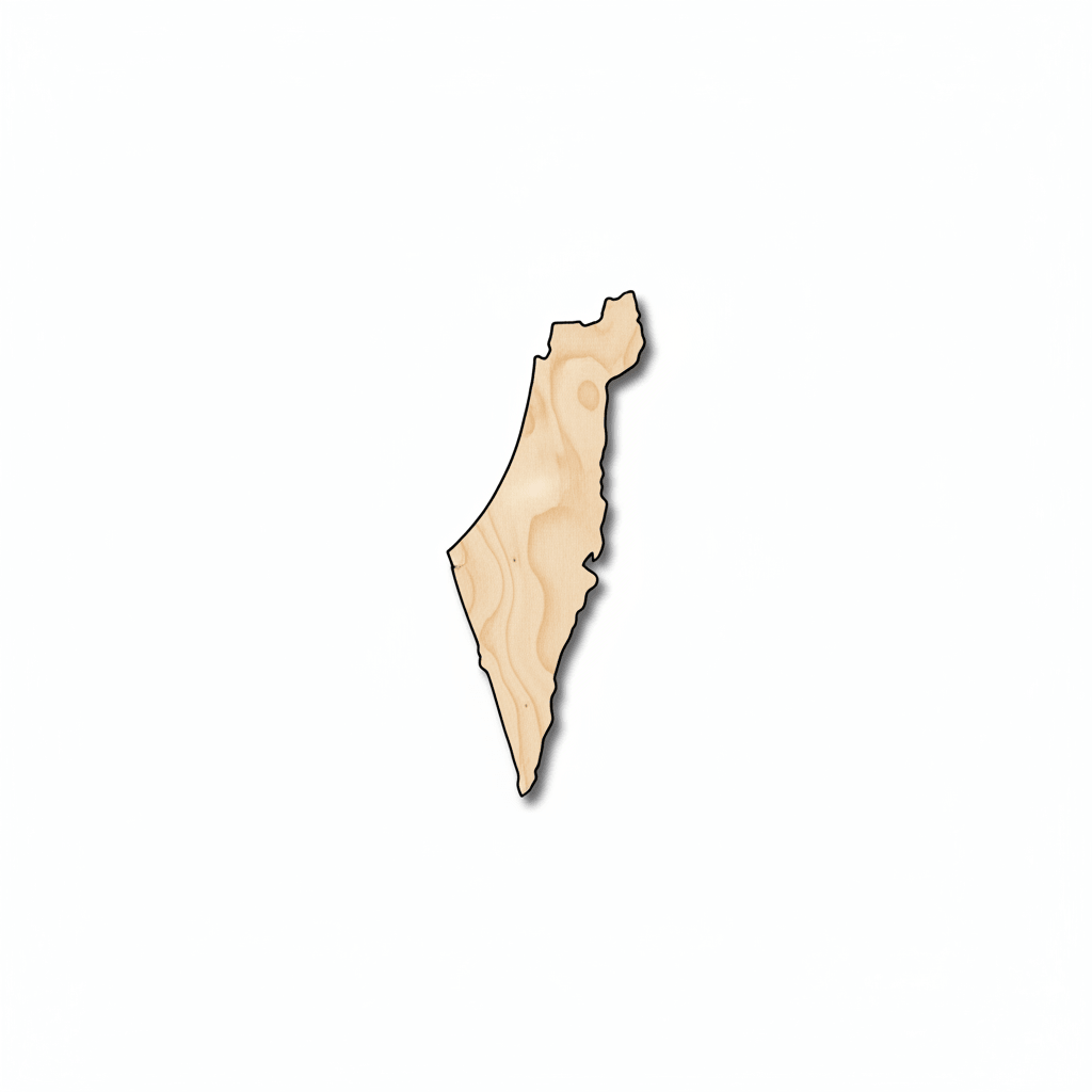 Unfinished Wood Israel Shape - Country - Craft - up to 46" DIY