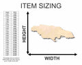 Unfinished Wood Jamaica Shape - Country - Craft - up to 46