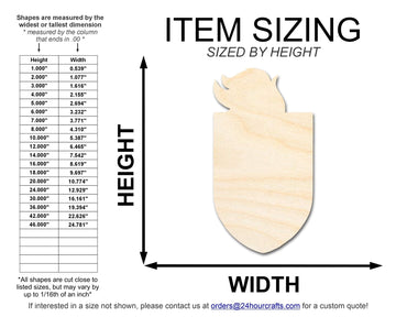 Unfinished Wood Knight Mascot Shape | DIY Craft Cutout | up to 46" DIY