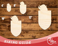 Unfinished Wood Knight Mascot Shape | DIY Craft Cutout | up to 46