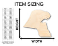 Unfinished Wood Kuwait Country Shape - Craft - up to 46