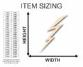 Unfinished Wood Lightning Shape - Weather - Craft - up to 46