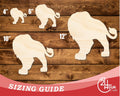 Unfinished Wood Lion Mascot Shape | DIY Craft Cutout | up to 46