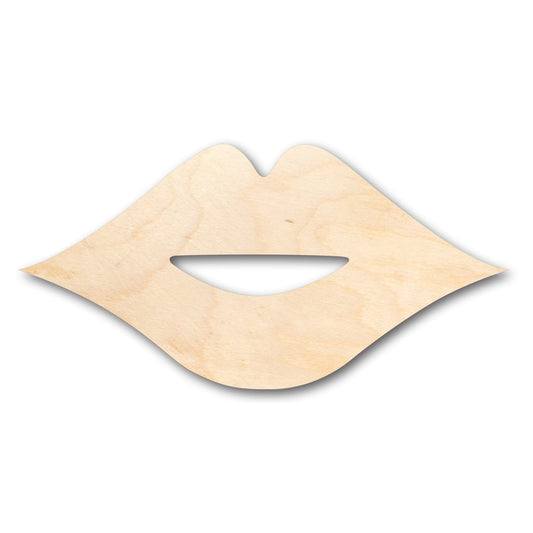 Unfinished Wood Lips Kiss Shape - Craft - up to 46" DIY