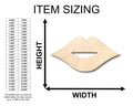 Unfinished Wood Lips Kiss Shape - Craft - up to 46