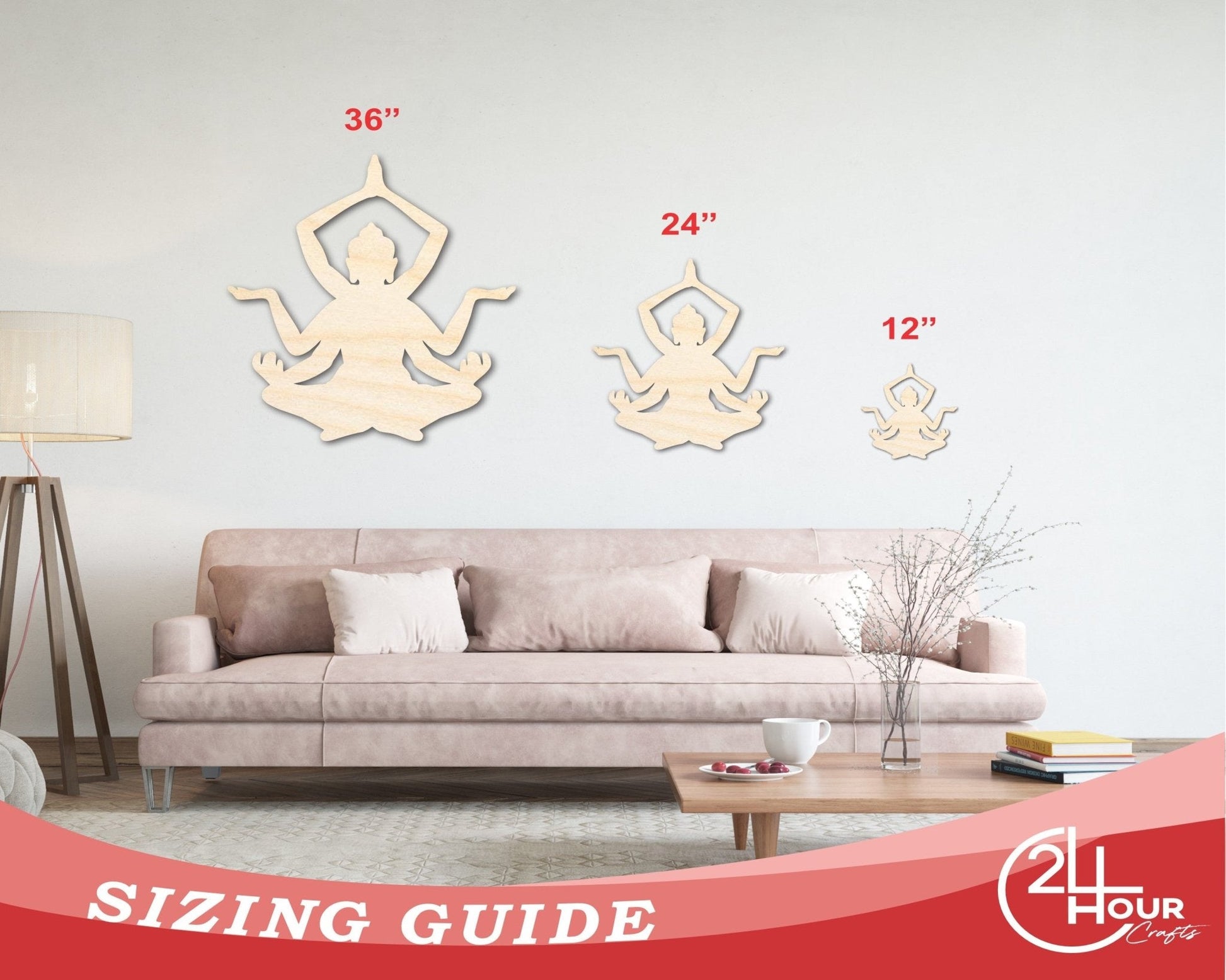 Unfinished Wood Mahadeva Shape - Craft - up to 46"