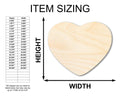 Unfinished Wood Marshmallow Heart Silhouette - Craft - up to 46