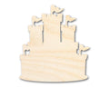 Unfinished Wood Medieval Castle Silhouette - History Craft - up to 46