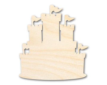 Unfinished Wood Medieval Castle Silhouette - History Craft - up to 46" DIY