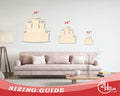 Unfinished Wood Medieval Castle Silhouette - History Craft - up to 46