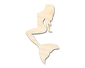 Unfinished Wood Mermaid Siren Silhouette - Craft - up to 46