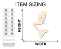 Unfinished Wood Mermaid Siren Silhouette - Craft - up to 46