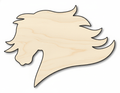 Unfinished Wood Mustang Mascot Shape | DIY Craft Cutout | up to 46