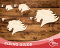 Unfinished Wood Mustang Mascot Shape | DIY Craft Cutout | up to 46