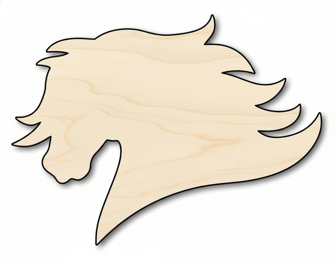 Unfinished Wood Mustang Mascot Shape | DIY Craft Cutout | up to 46" DIY