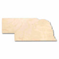 Unfinished Wood Nebraska Shape - State - Craft - up to 46