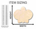 Unfinished Wood Orchid Flower Shape - Spring - Craft - up to 46