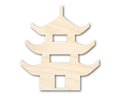 Unfinished Wood Pagoda Shape | Craft Cutout | up to 46