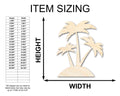 Unfinished Wood Palm Trees Shape - Craft - up to 46