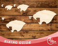Unfinished Wood Panther Mascot Shape | DIY Craft Cutout | up to 46