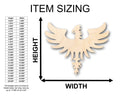 Unfinished Wood Phoenix Mythical Shape - Craft - up to 46