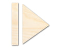 Unfinished Wood Play Pause Shape | DIY Craft Cutout | up to 46