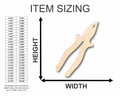 Unfinished Wood Plier Silhouette - Craft- up to 46