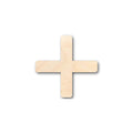 Unfinished Wood Plus Sign Symbol - Math School - Craft - up to 46