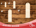Unfinished Wood Rounded Zig Zag Bookmark Shape | DIY Craft Cutout | up to 12