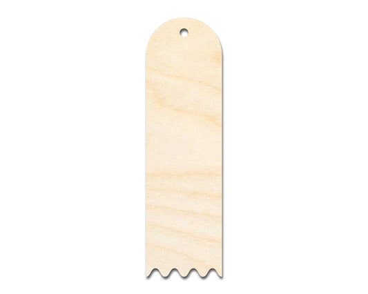 Unfinished Wood Rounded Zig Zag Bookmark Shape | DIY Craft Cutout | up to 12" DIY