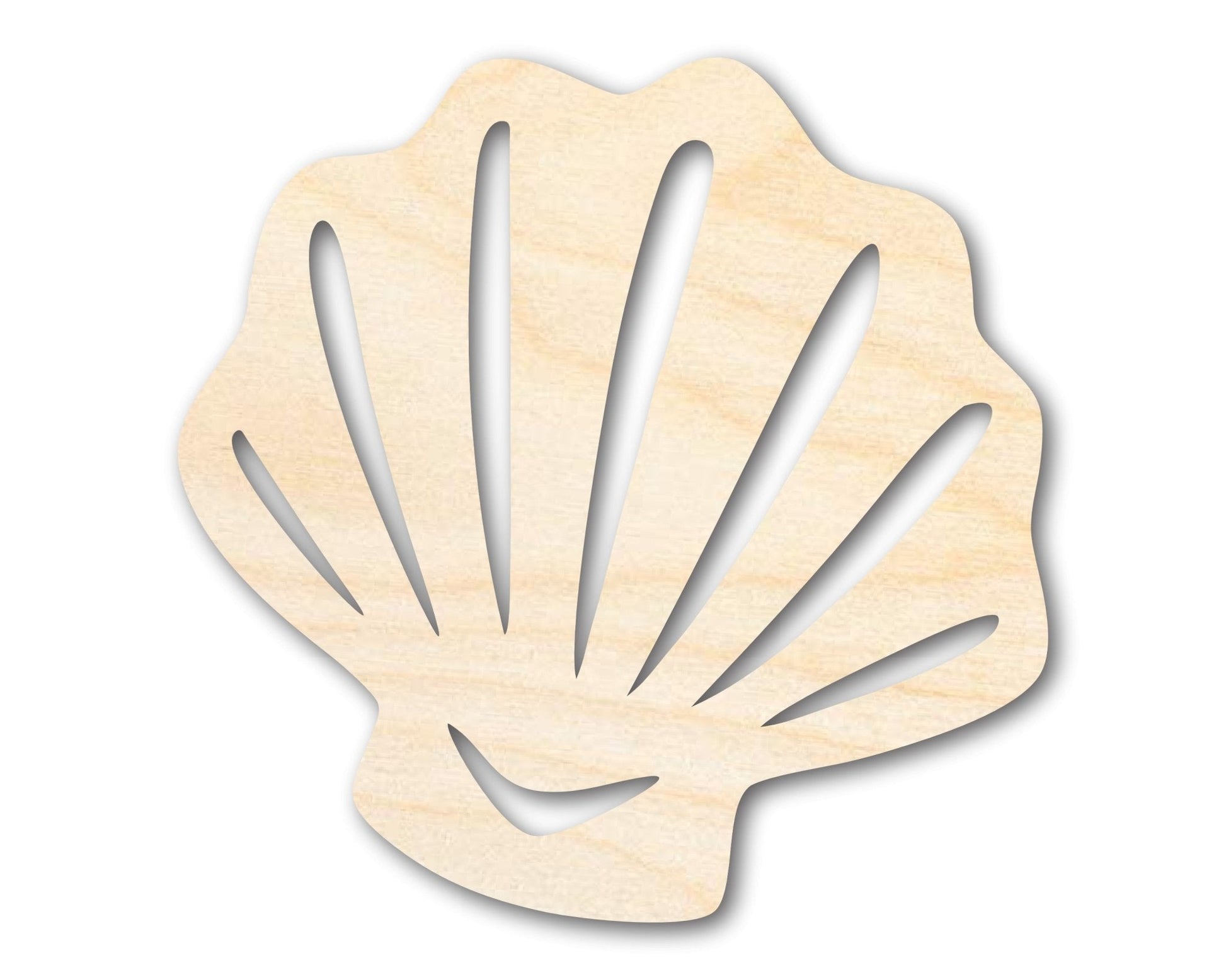 Sea Shell Shape | Ocean Beach Craft Cutout | up to 46" DIY Wood Cutout - Unfinished Door Hanger - DIY Craft Shape Blanks - Laser Cut Shapes - Decor Cut Outs