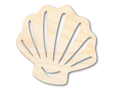 Sea Shell Shape | Ocean Beach Craft Cutout | up to 46" DIY Wood Cutout - Unfinished Door Hanger - DIY Craft Shape Blanks - Laser Cut Shapes - Decor Cut Outs